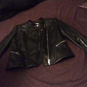 Black leather jacket